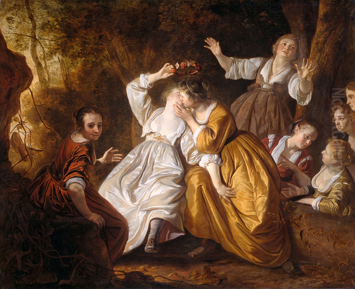 Amarillis crowning Mirtillo Oil Painting by Jacob van Loo