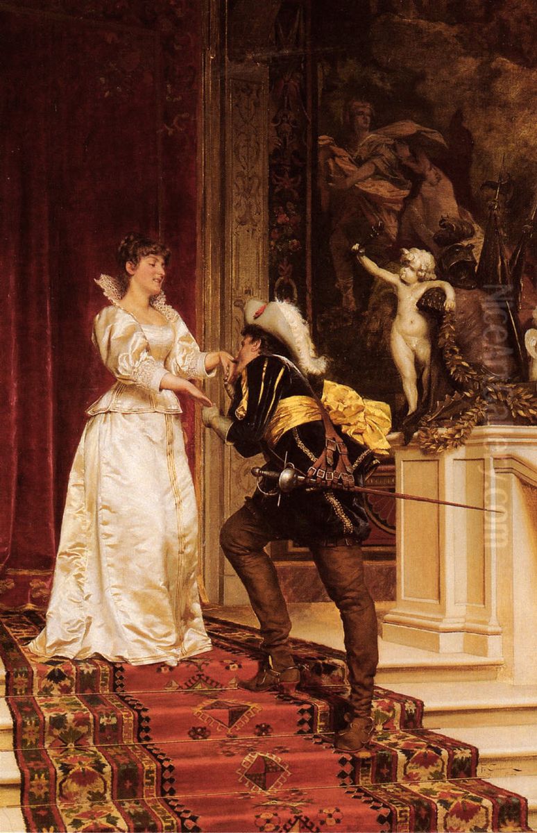 The Cavalier's Kiss Oil Painting by Frederic Soulacroix
