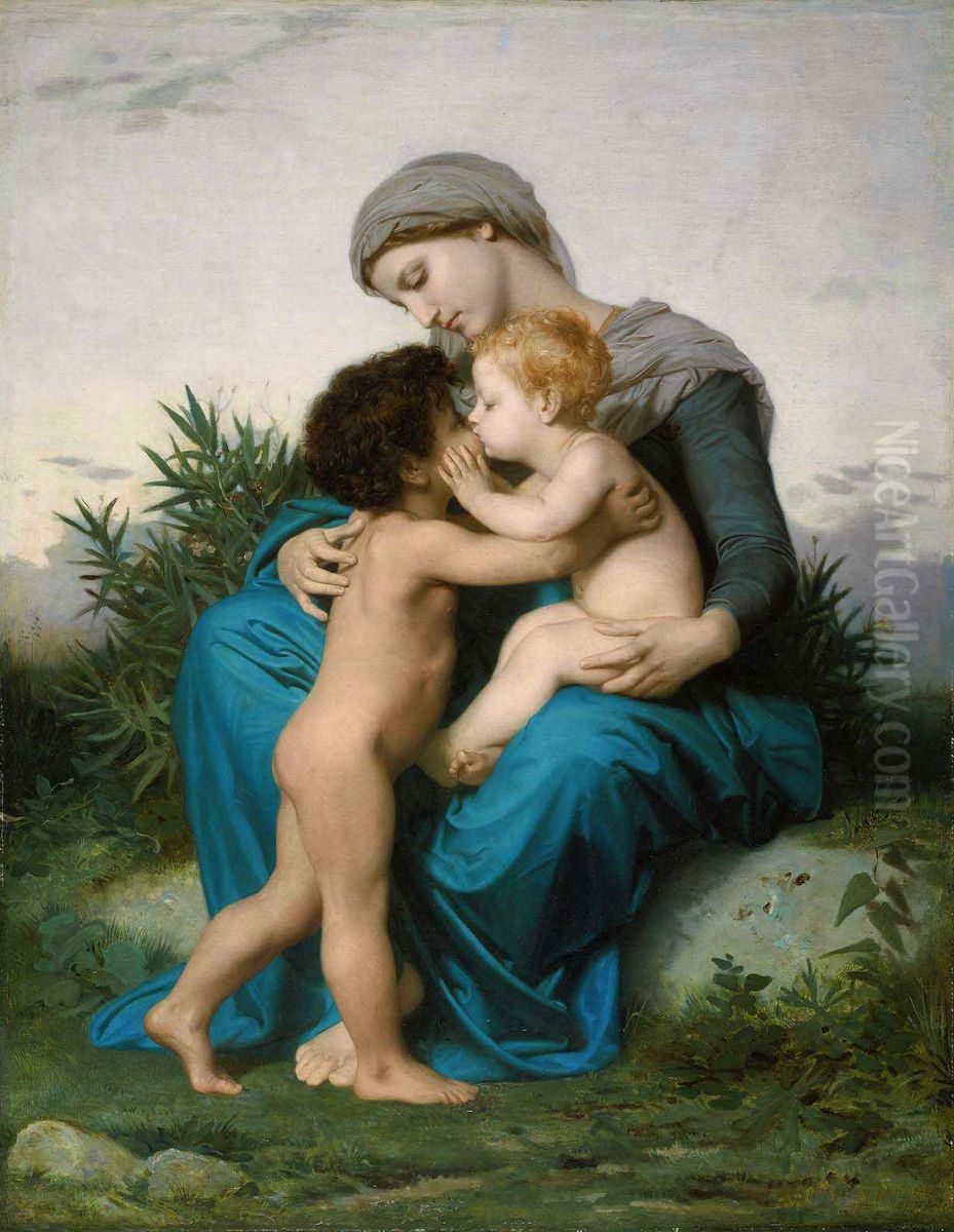 Fraternal Love Oil Painting by William-Adolphe Bouguereau