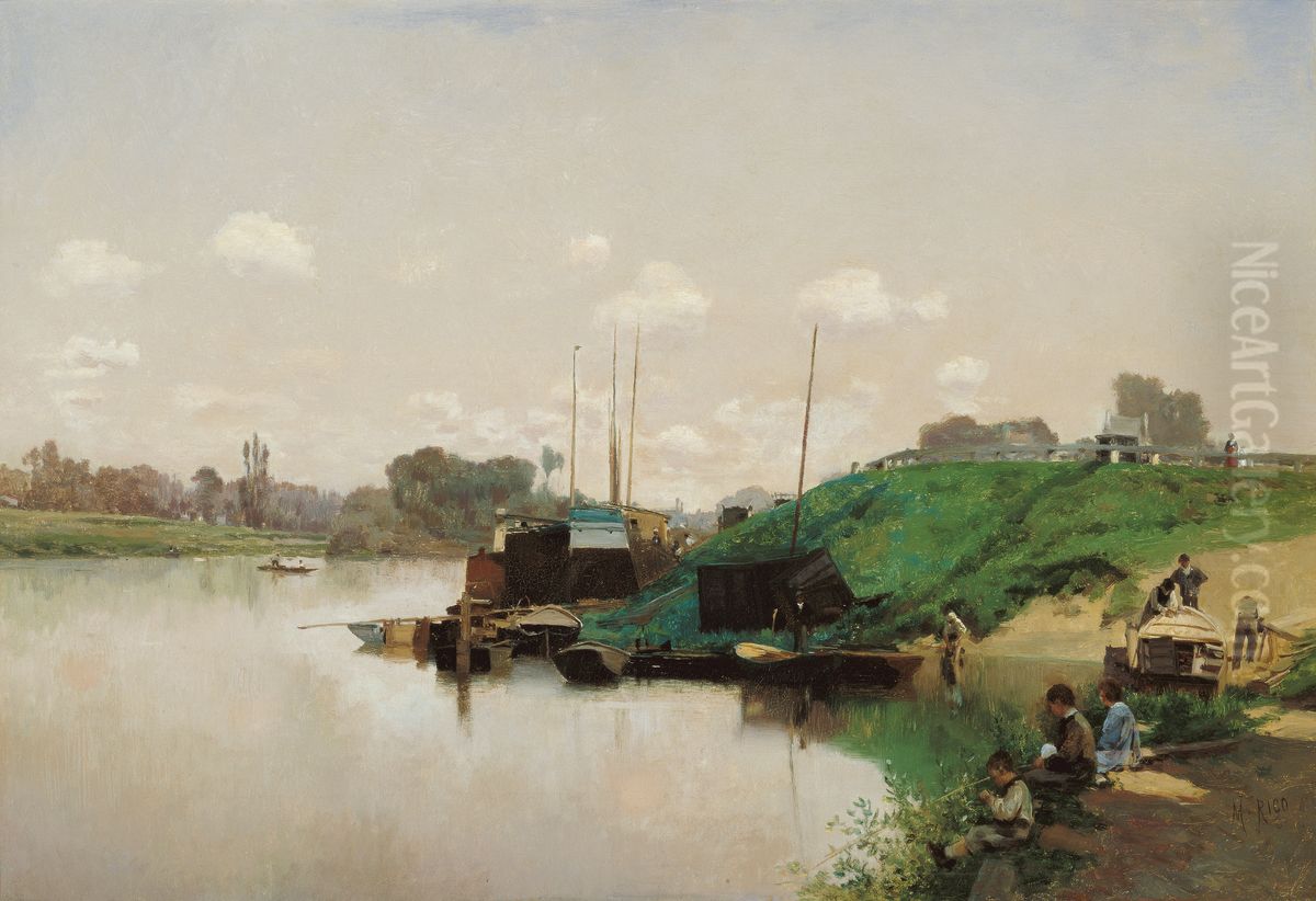 A Summer's Day on the Seine Oil Painting by Martin Rico