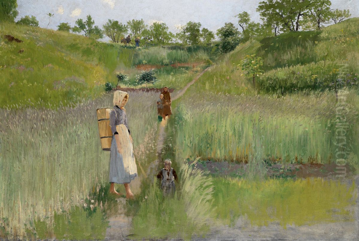 A Summer Day near Samois Oil Painting by Theodor von Hormann