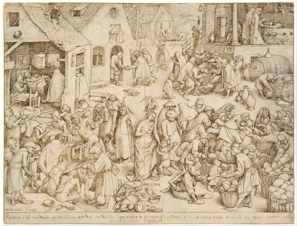 The Seven Virtues3Charity Oil Painting by Pieter Brueghel the Elder