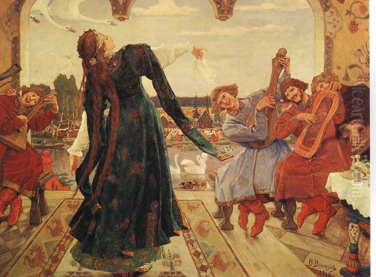 Frog Tsarevna Oil Painting by Viktor Vasnetsov