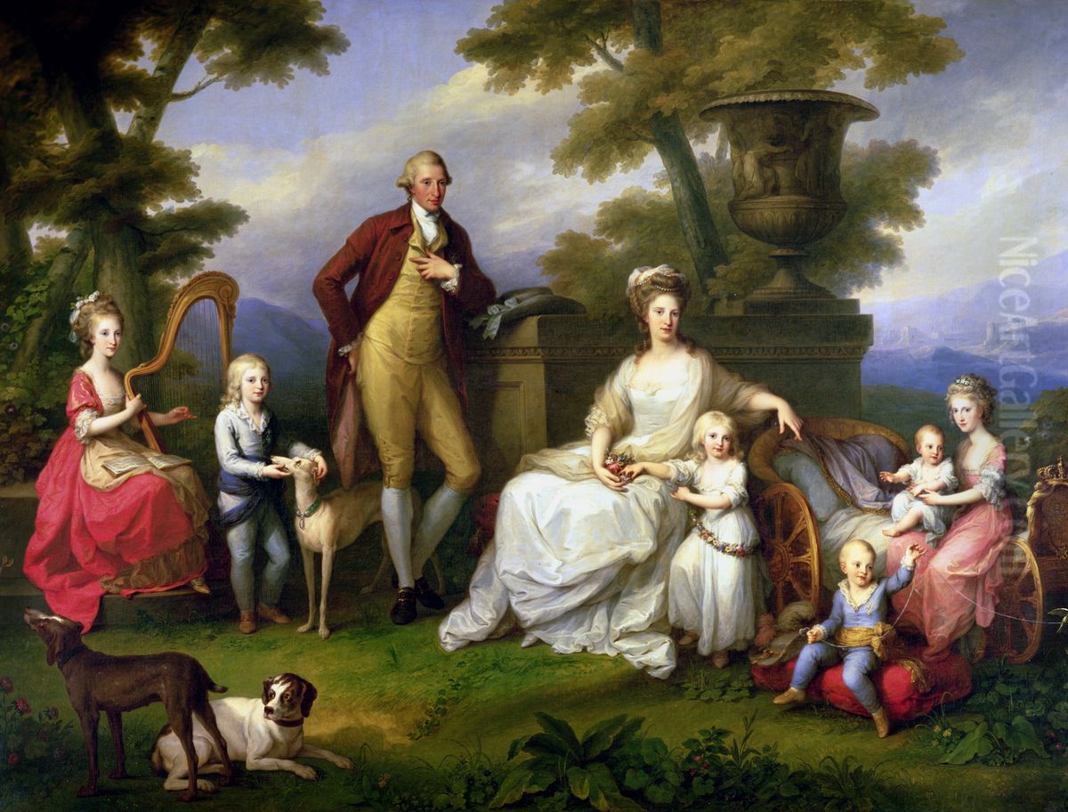 IlRitratto della famiglia di Ferdinando IV Oil Painting by Angelica Kauffmann