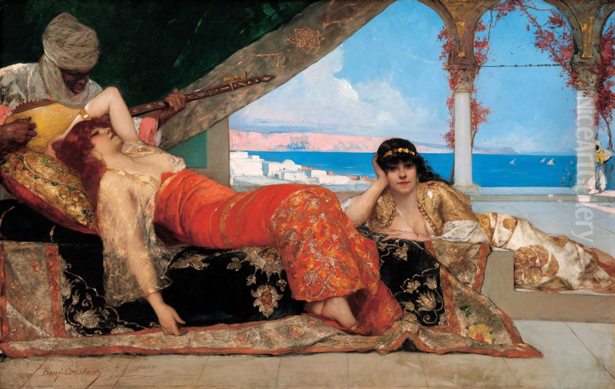 The Favorite of the Emir Oil Painting by Jean-Joseph Benjamin-Constant