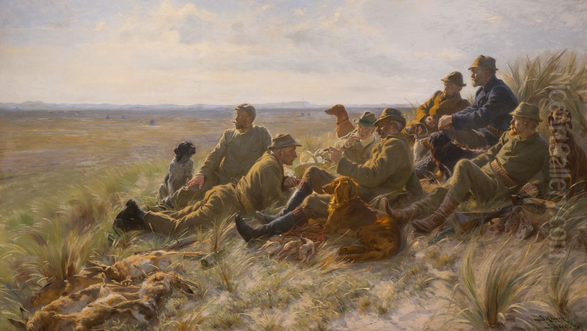 Hunters of Skagen Oil Painting by Peder Severin Kroyer