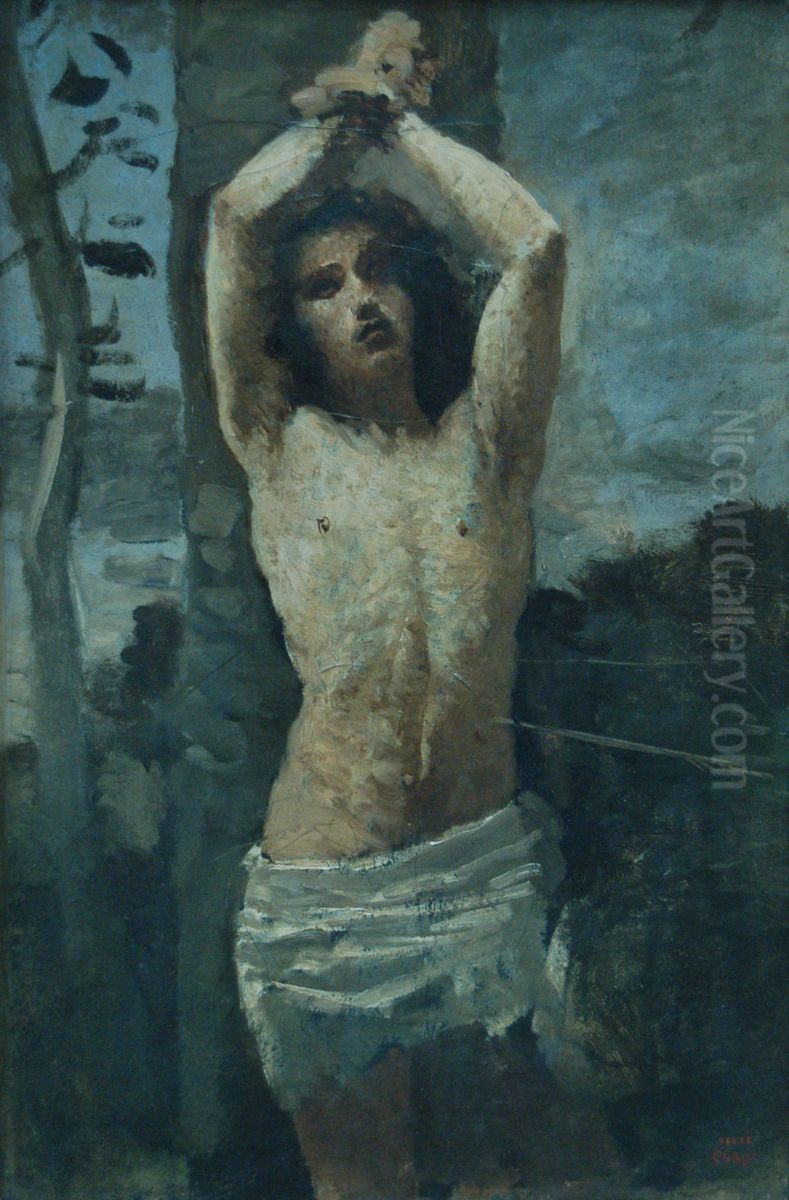 Saint Sebastian Oil Painting by Jean-Baptiste Camille Corot