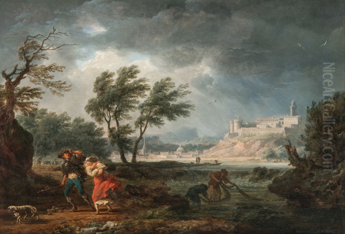 Midday Oil Painting by Joseph Vernet