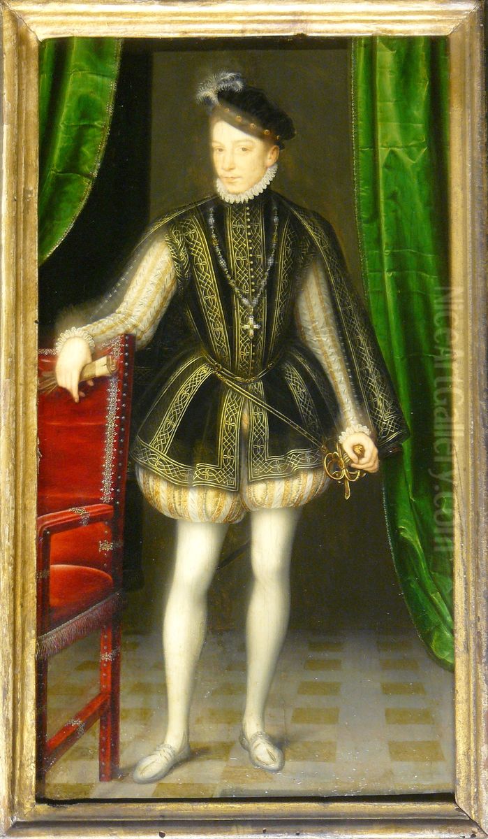 Charles IX, roi de France (1550-1574) Oil Painting by Francois Clouet