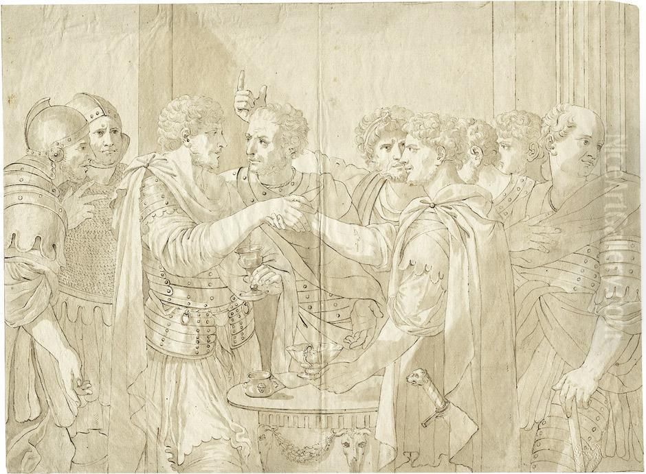 Der Bluteid Des Catilina Oil Painting by Asmus Jacob Carstens