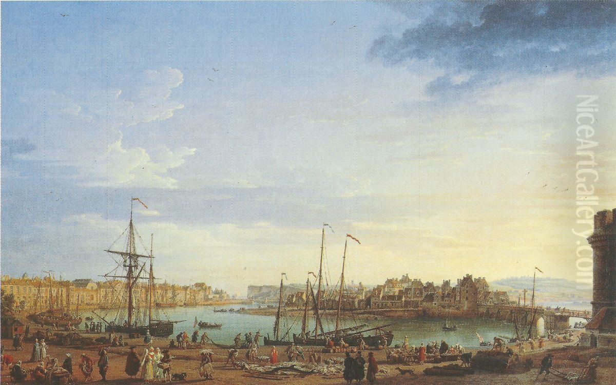 Dieppe Harbor Oil Painting by Joseph Vernet
