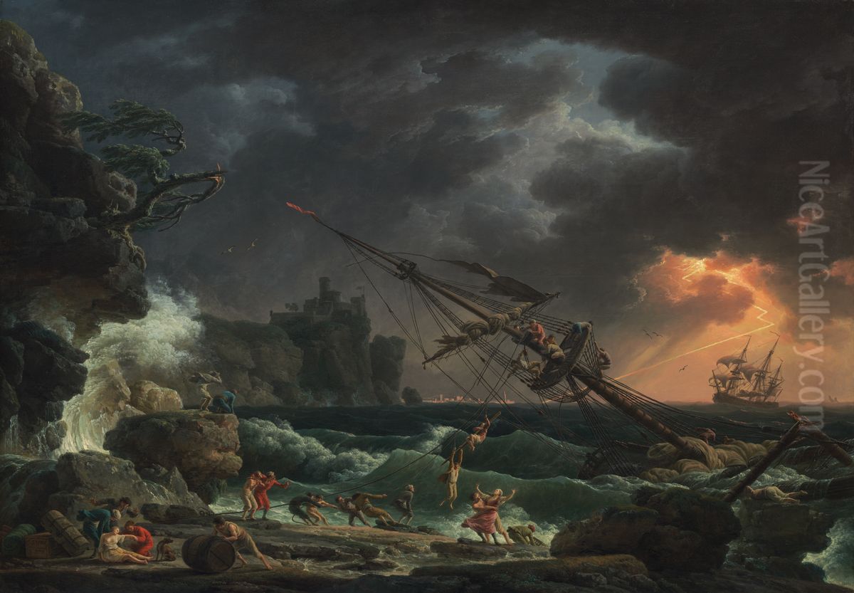 Le Naufrage Oil Painting by Joseph Vernet