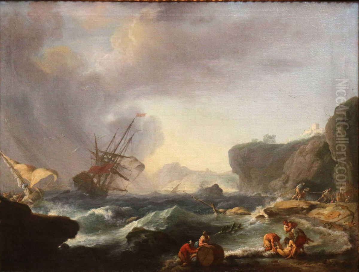 La tempete. Oil Painting by Joseph Vernet