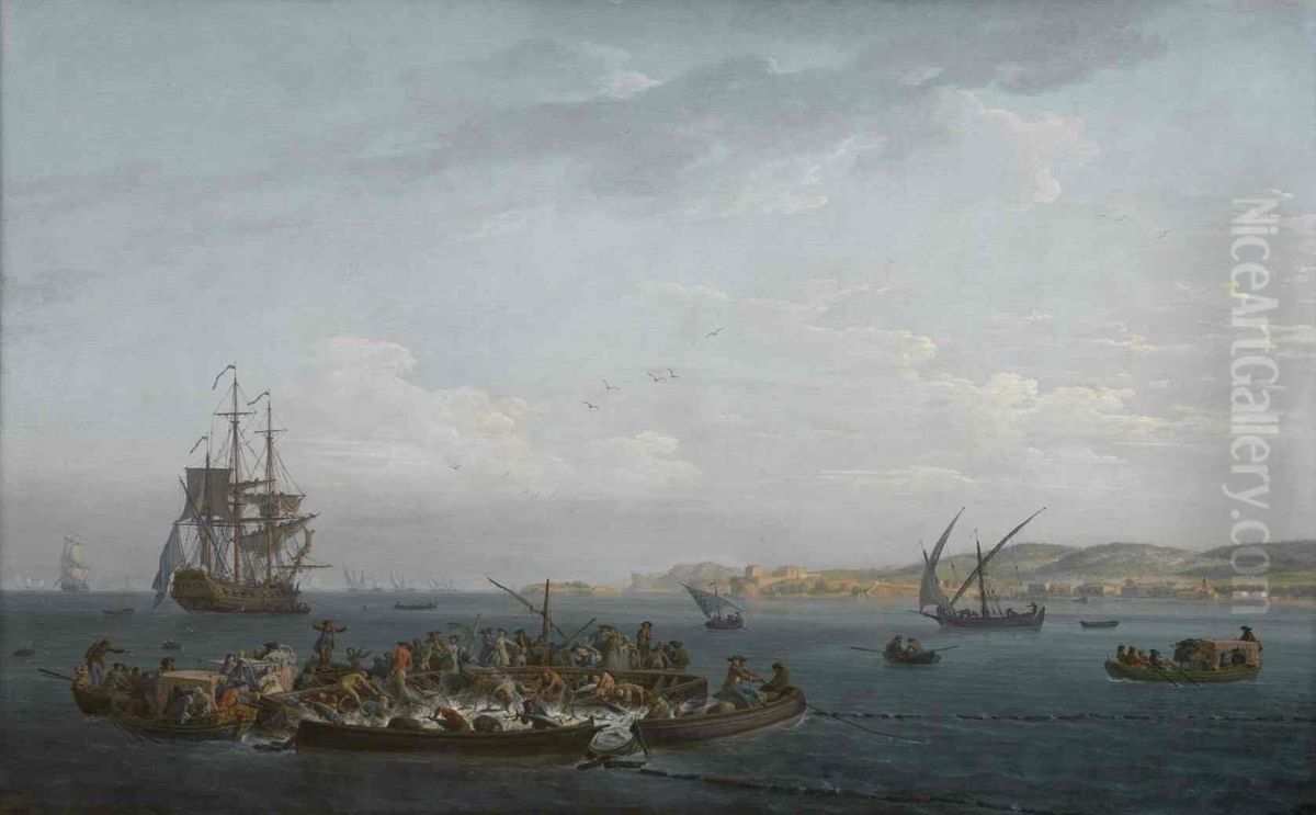 Tuna Fishing Oil Painting by Joseph Vernet