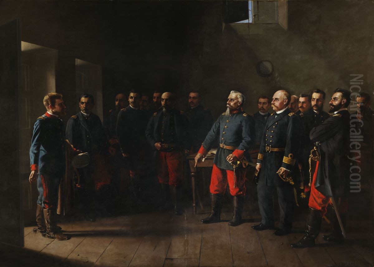 La respuesta Oil Painting by Juan Lepiani