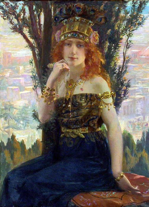 Helen of Troy Oil Painting by Gaston Bussiere