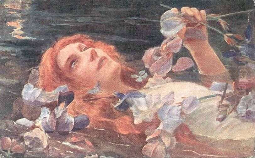 Ophelia Oil Painting by Gaston Bussiere