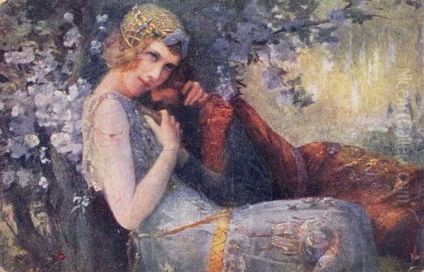 Untitled Oil Painting by Gaston Bussiere