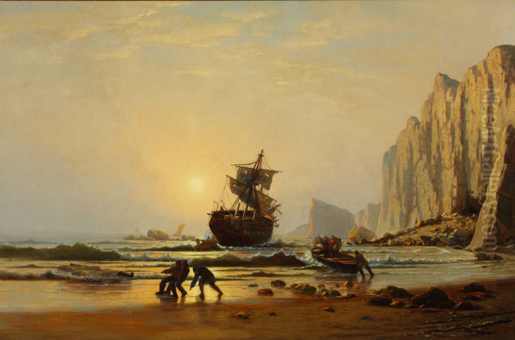 Shipwrecked off Labrador Oil Painting by William Bradford
