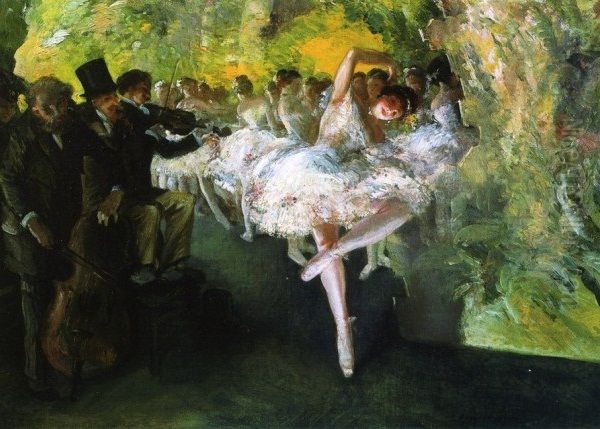 Rehearsal_of_the_Ballet Oil Painting by Everett Shinn