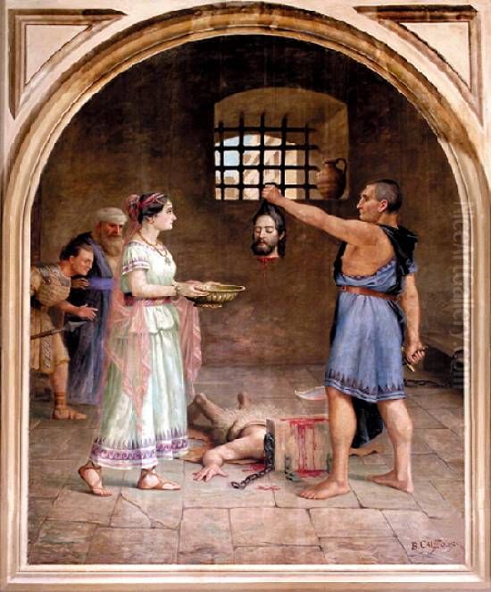 Beheading of St. John the Baptist Oil Painting by Benedito Calixto