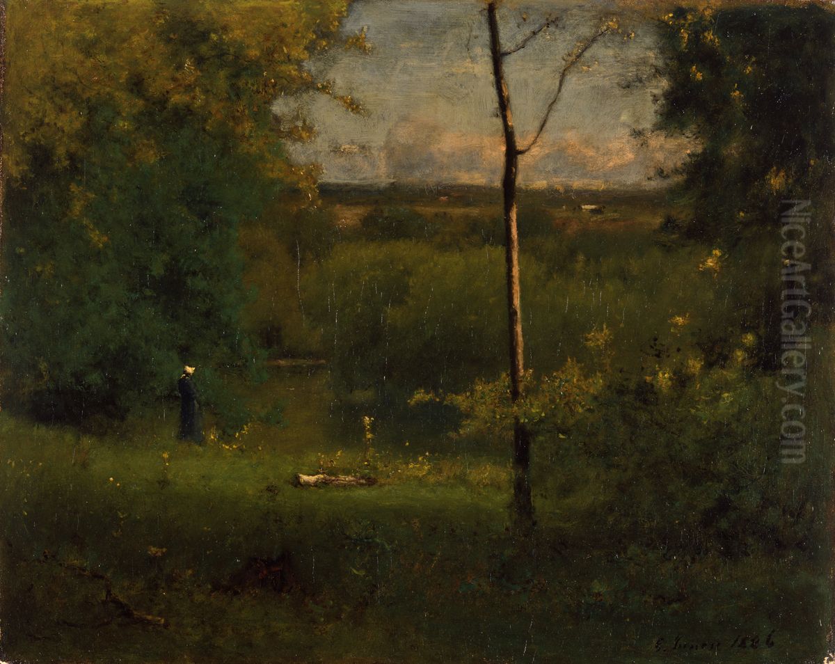 Looking over the River Oil Painting by George Inness