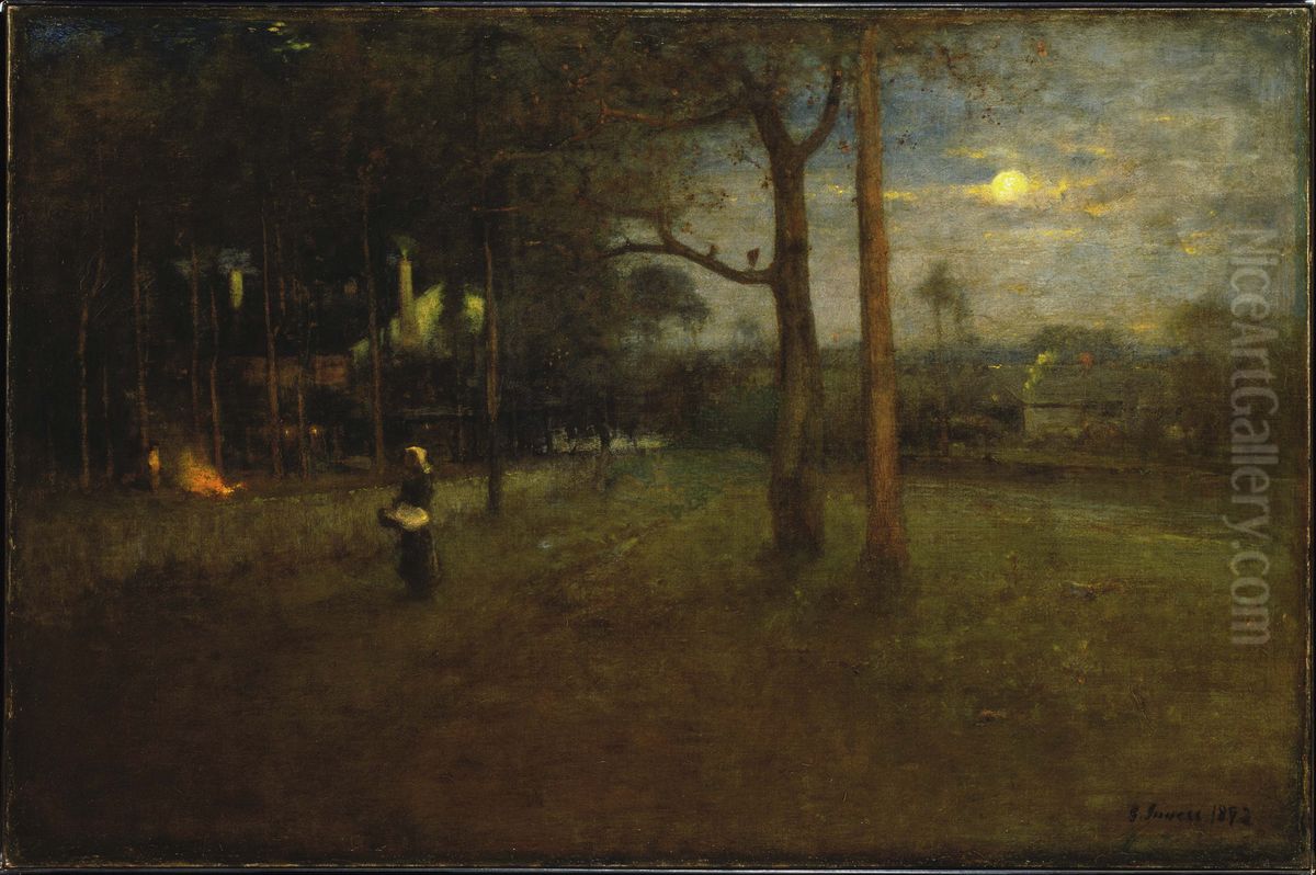 Moonlight, Tarpon Springs Oil Painting by George Inness