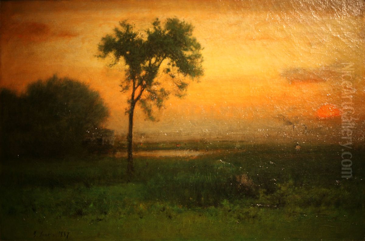 Sunrise Oil Painting by George Inness