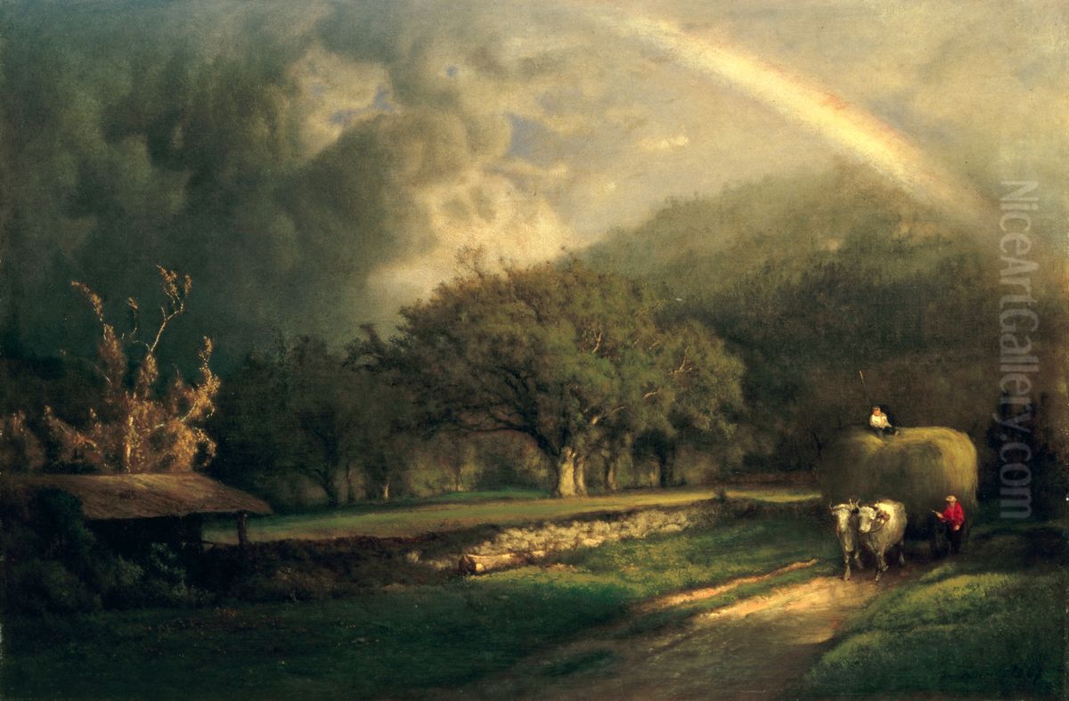 The Rainbow in the Berkshire Hills Oil Painting by George Inness