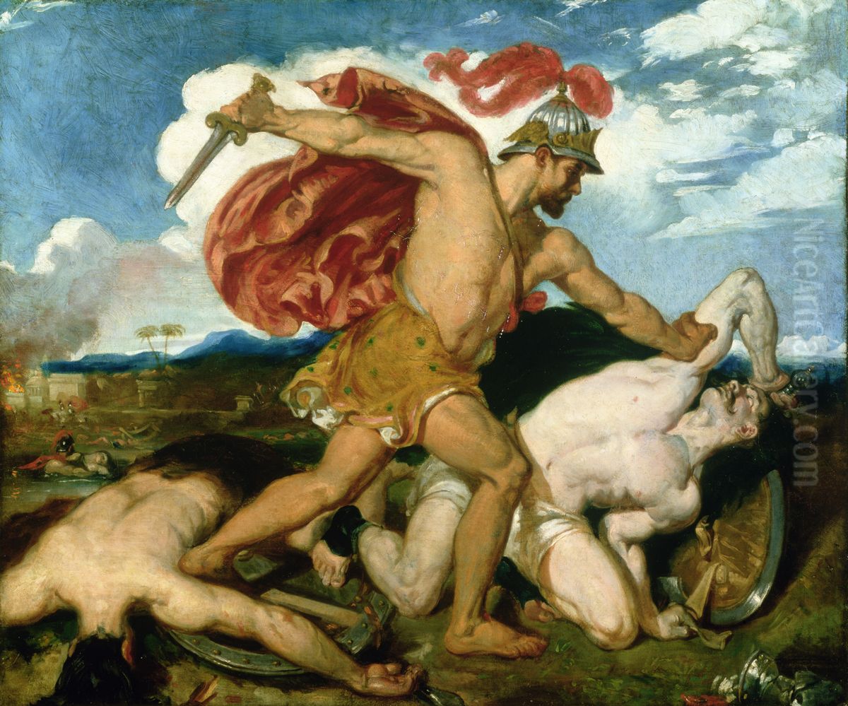 Benaiah Oil Painting by William Etty