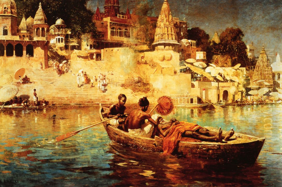 Ganges, Varanasi Oil Painting by Edwin Lord Weeks