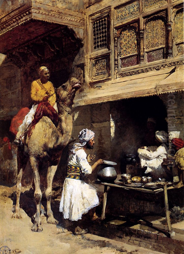 Metalsmith's shop. Oil Painting by Edwin Lord Weeks