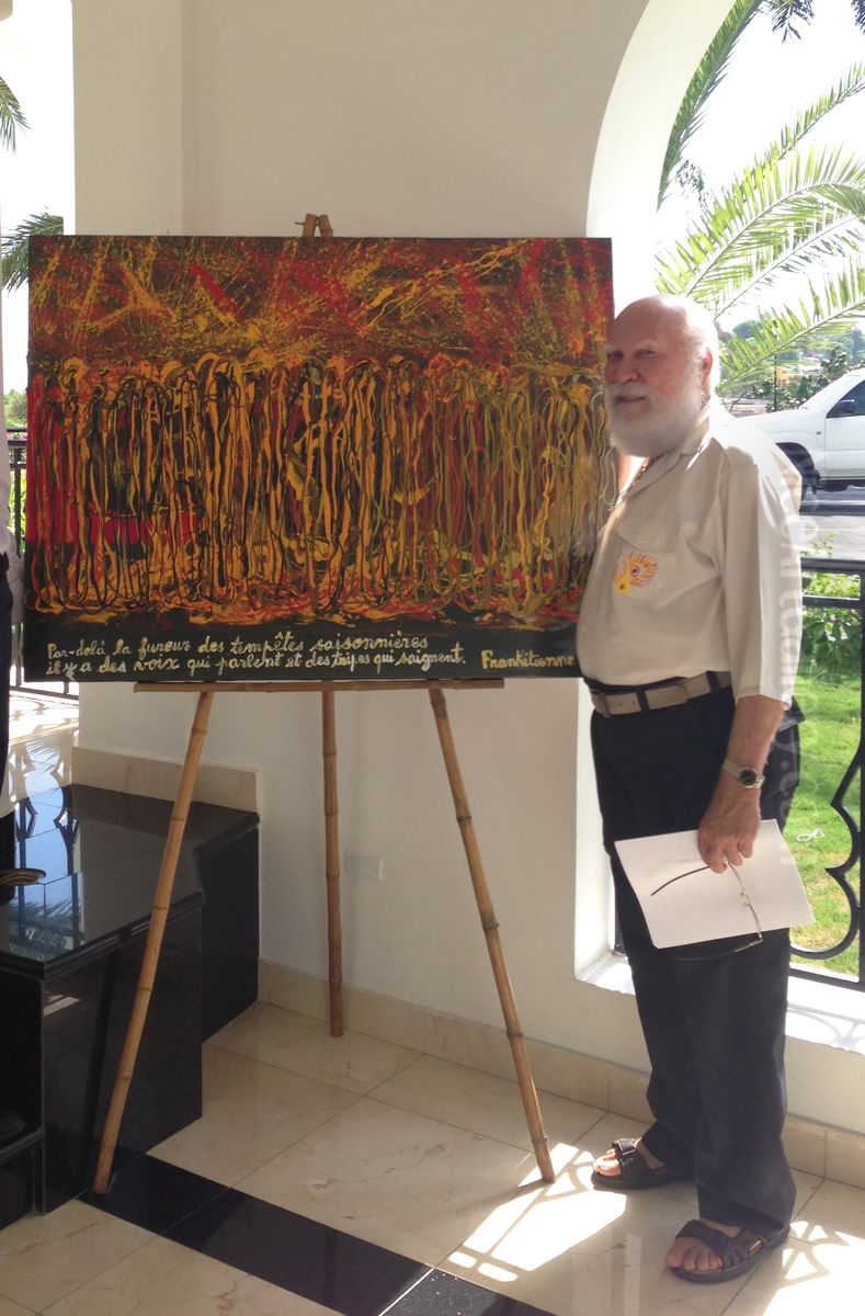 Difficile emergence vers la lumiere Oil Painting by Franketienne