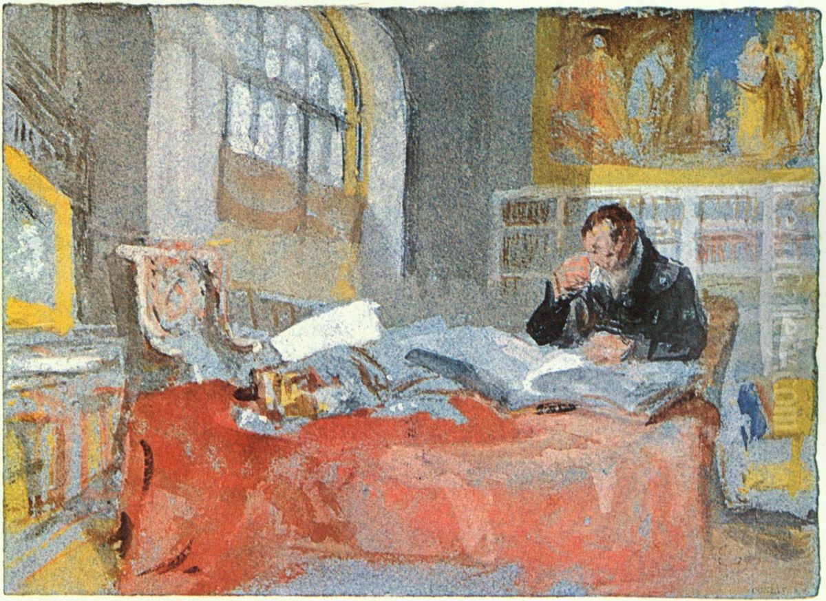Turner in his studio Oil Painting by J. M. W. Turner