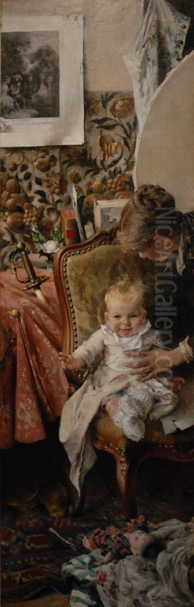 Little Suzanne Oil Painting by Carl Larsson
