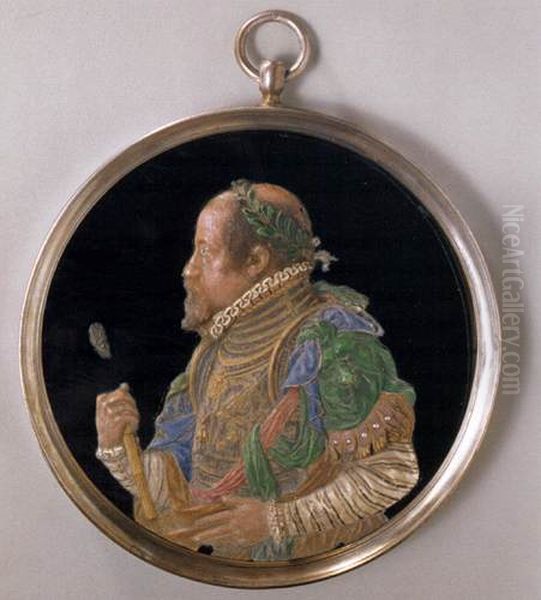 Emperor Maximilian II Oil Painting by Antonio Abondio