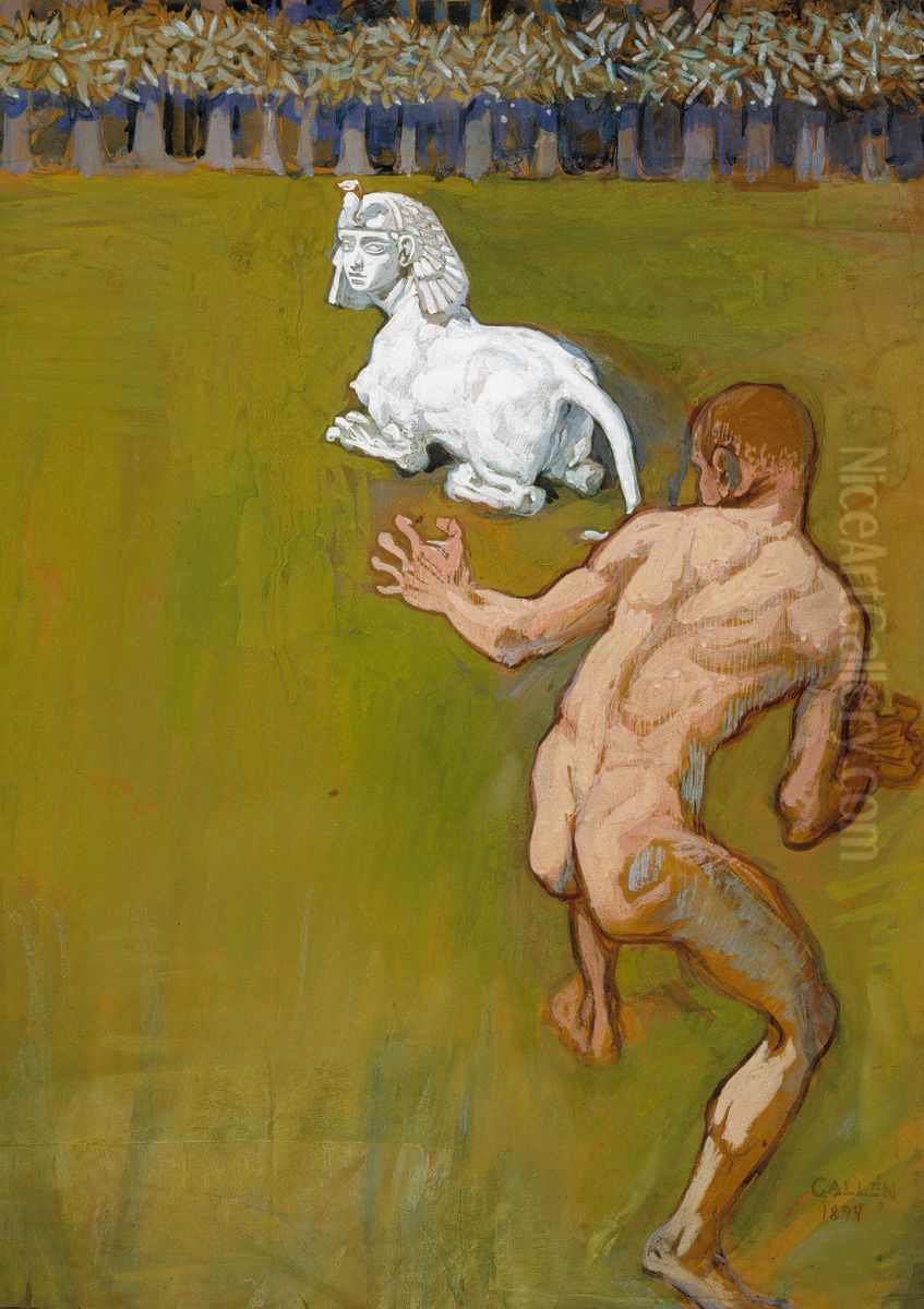 Conceptio artis Oil Painting by Akseli Valdemar Gallen-Kallela