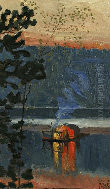 Stockflotte Oil Painting by Akseli Valdemar Gallen-Kallela