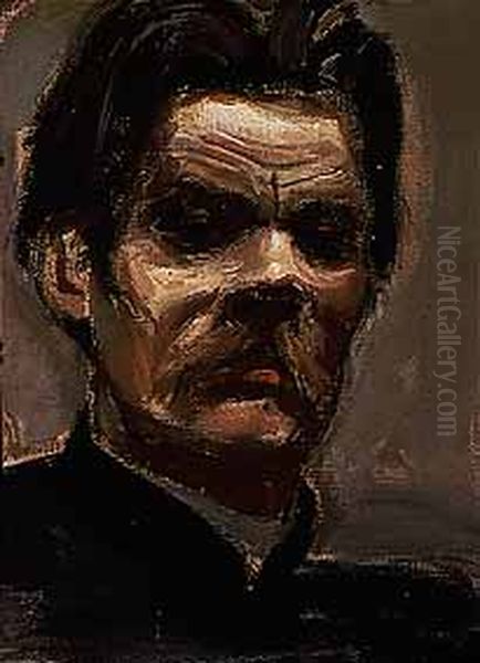 Maxim Gorky Oil Painting by Akseli Valdemar Gallen-Kallela
