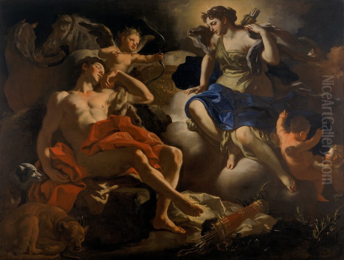 Diana and Endymion Oil Painting by Francesco Solimena