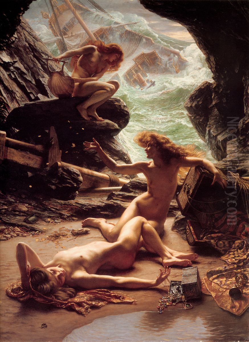 Cave of the Storm Nymphs Oil Painting by Edward Poynter