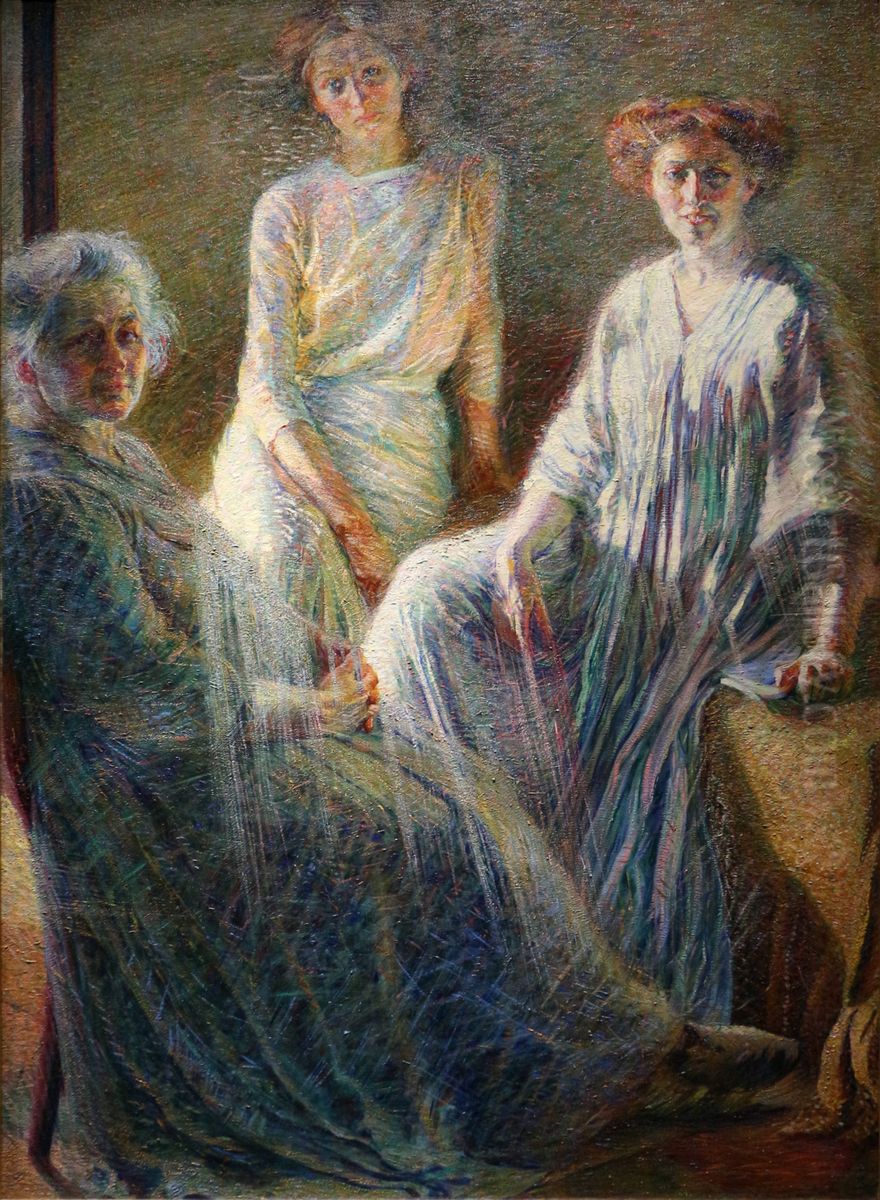 Tre donne Oil Painting by Umberto Boccioni