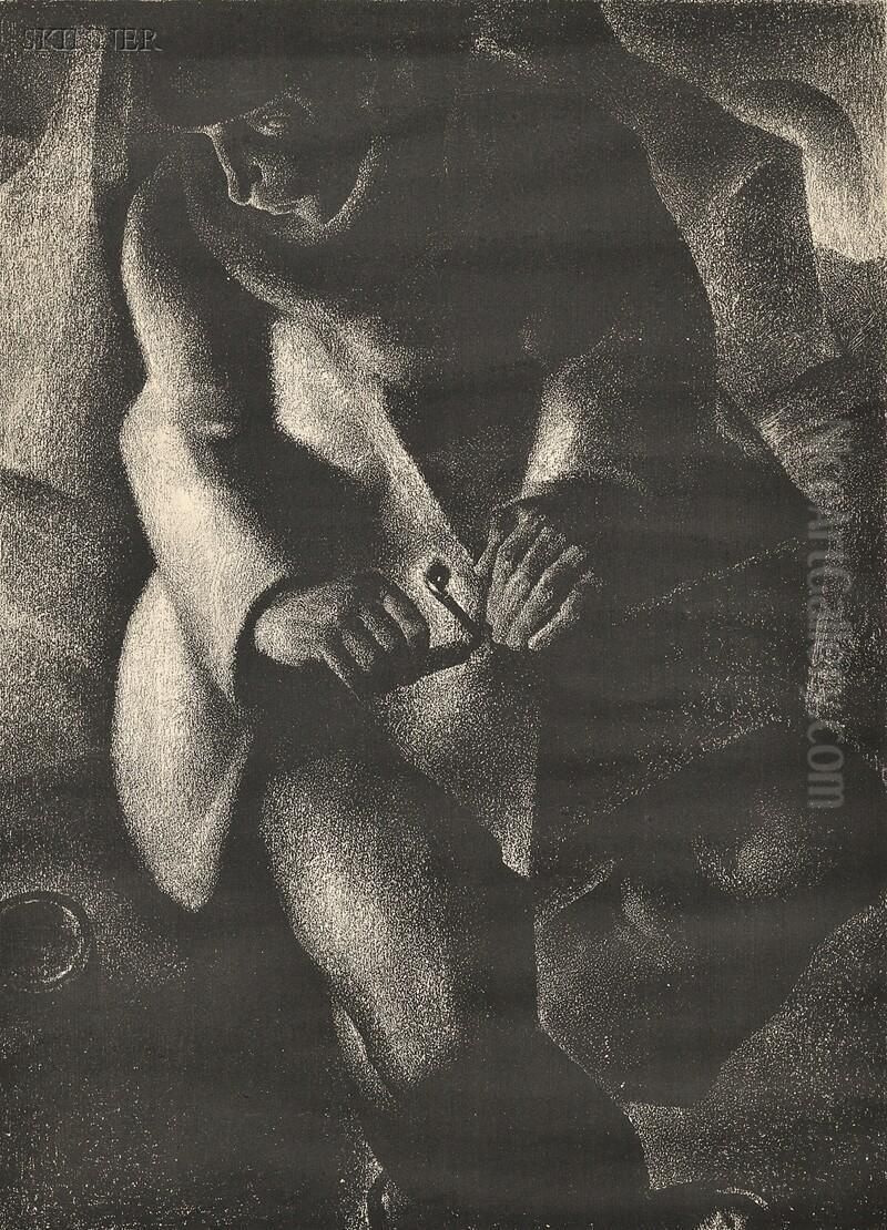 Organ Grinder Oil Painting by Anto Carte