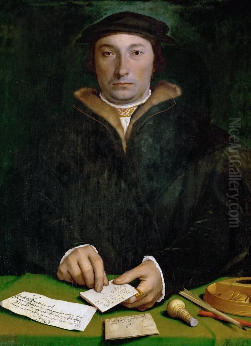Der Duisburger Kaufmann Dirck Tybis Oil Painting by Hans Holbein the Younger