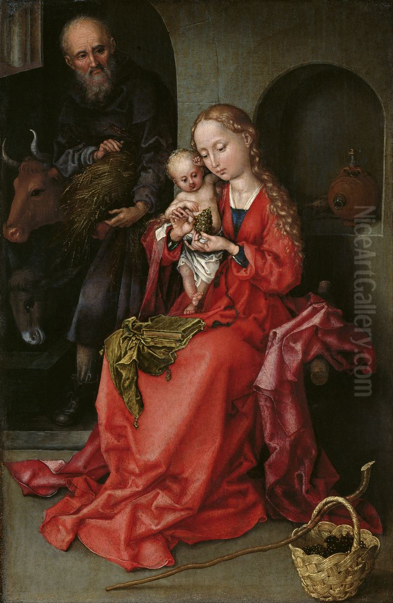 The Holy Family Oil Painting by Martin Schongauer