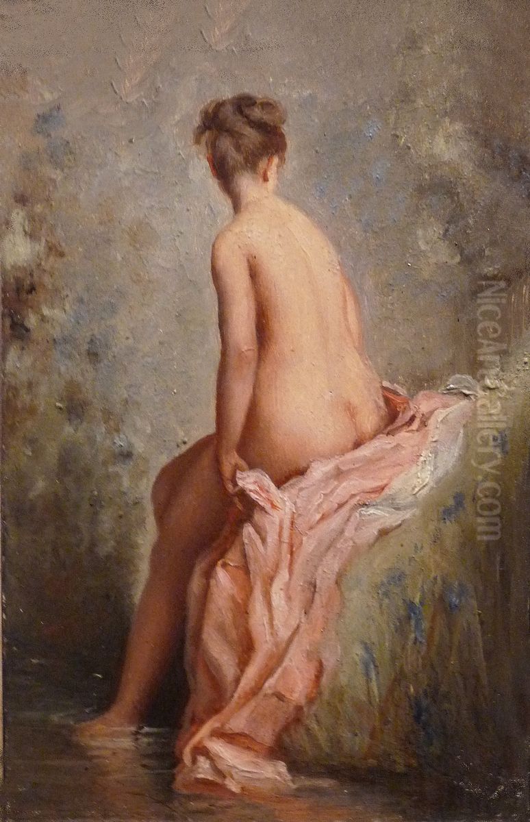 The Bather Oil Painting by Charles Joshua Chaplin