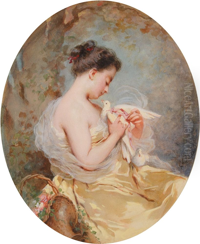 Liebesgrusse. Oil Painting by Charles Joshua Chaplin