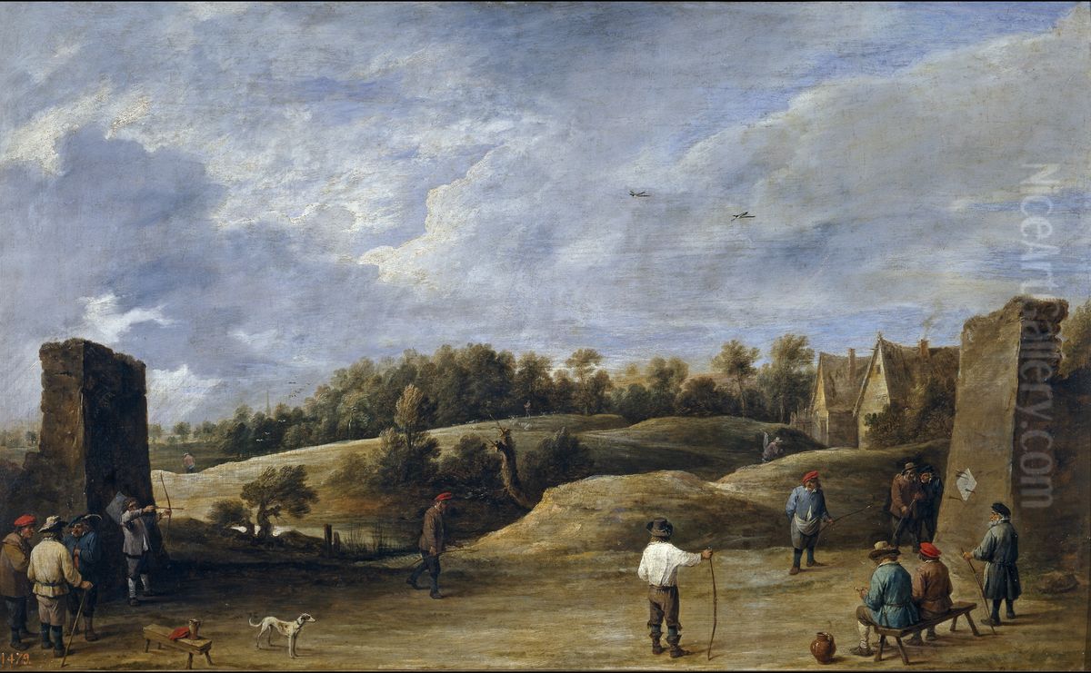 The Archery Contest Oil Painting by David Teniers the Younger