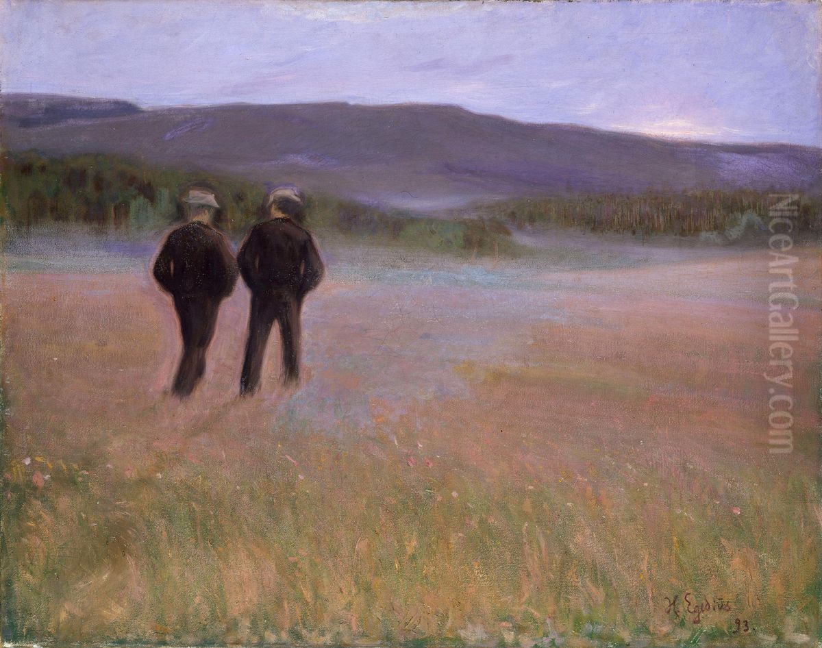 Evening of Summer Oil Painting by Halfdan Egedius