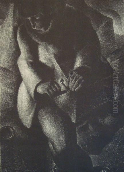 Sans Titre [musicien De Rue] Oil Painting by Anto Carte